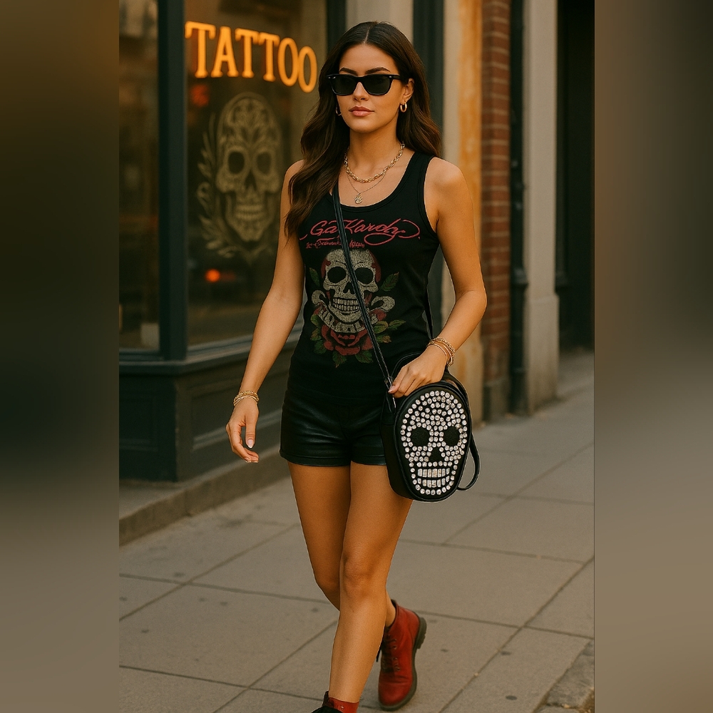 Bath and Body Works skull cross body bag